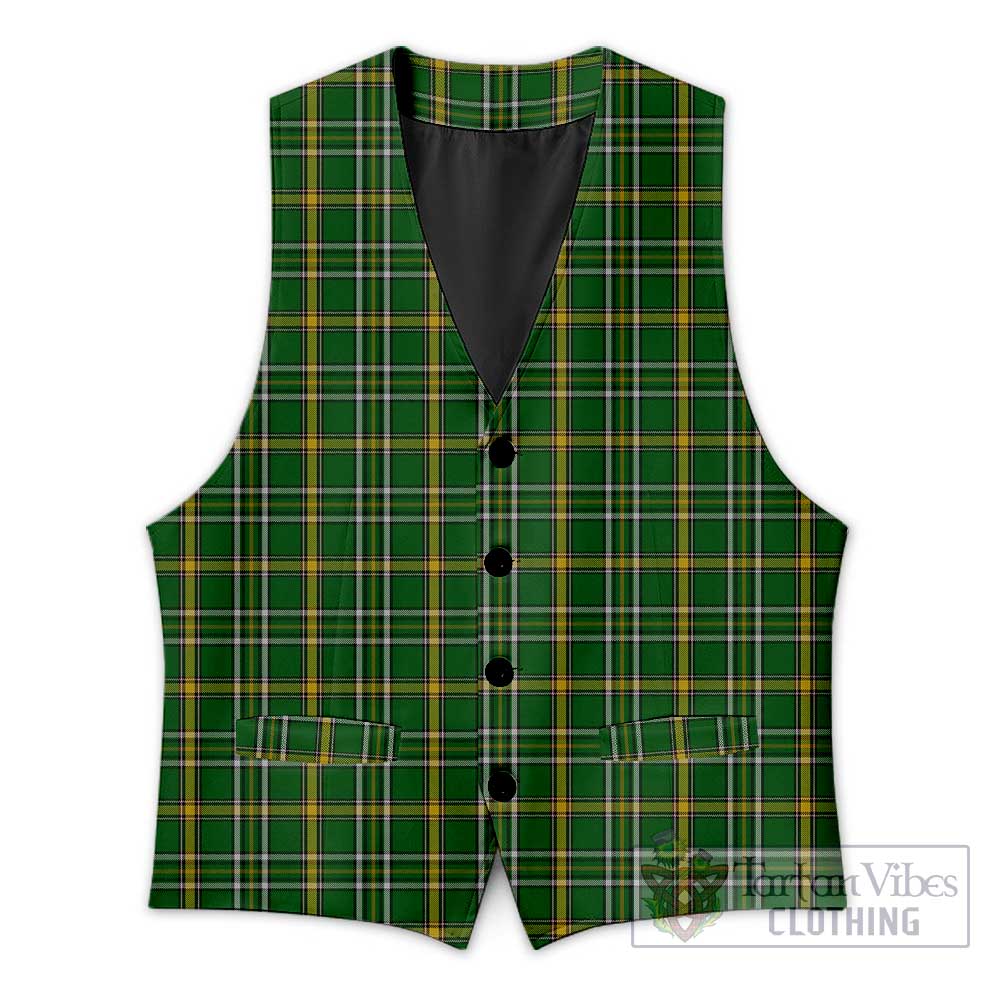 Tartan Vibes Clothing Offaly County Ireland Tartan Men's Sleeveless Suit Vest