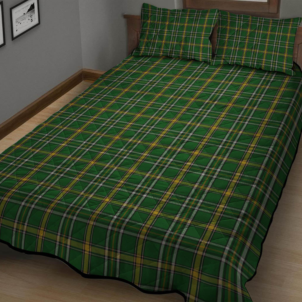 Offaly County Ireland Tartan Quilt Bed Set - Tartan Vibes Clothing