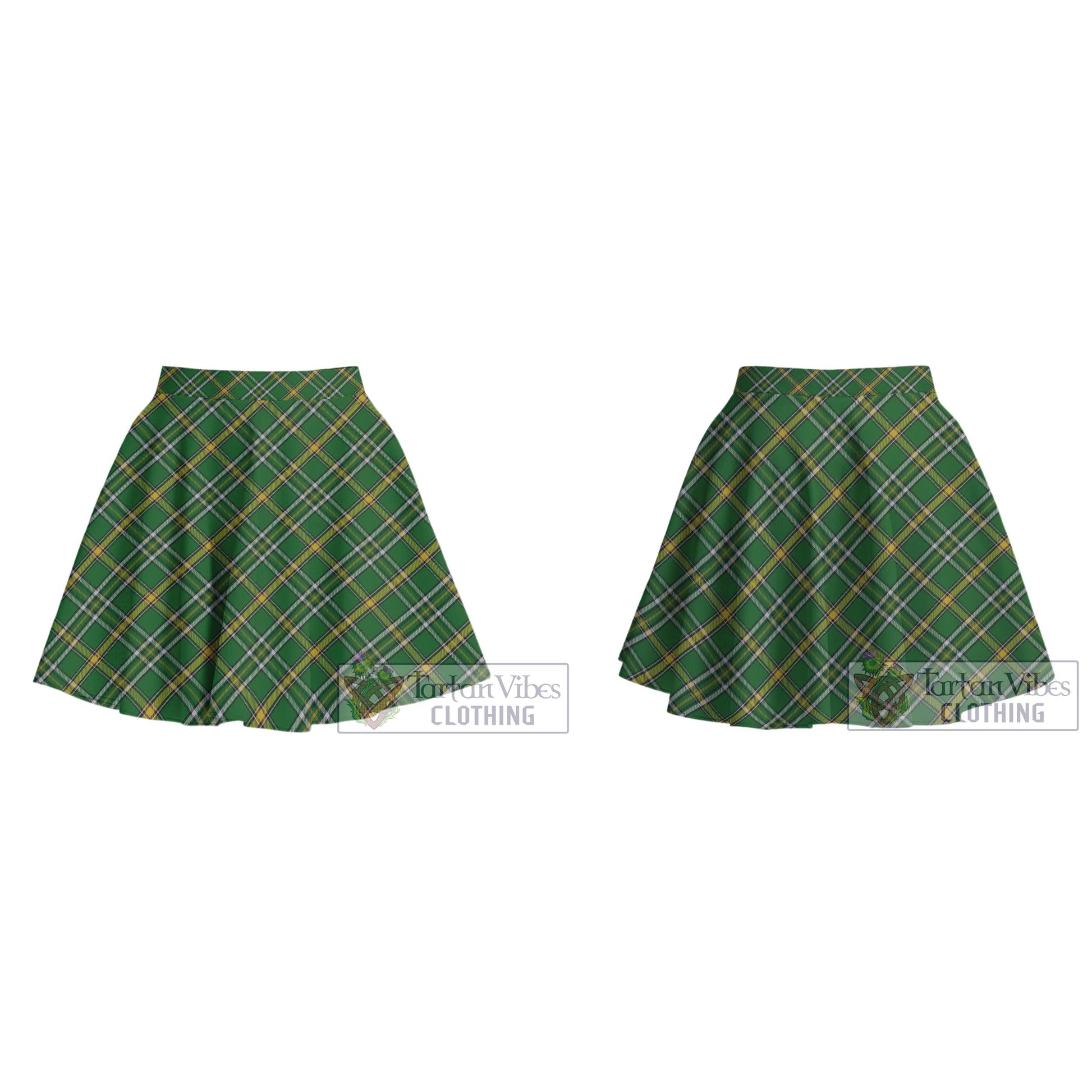 Tartan Vibes Clothing Offaly County Ireland Tartan Women's Plated Mini Skirt