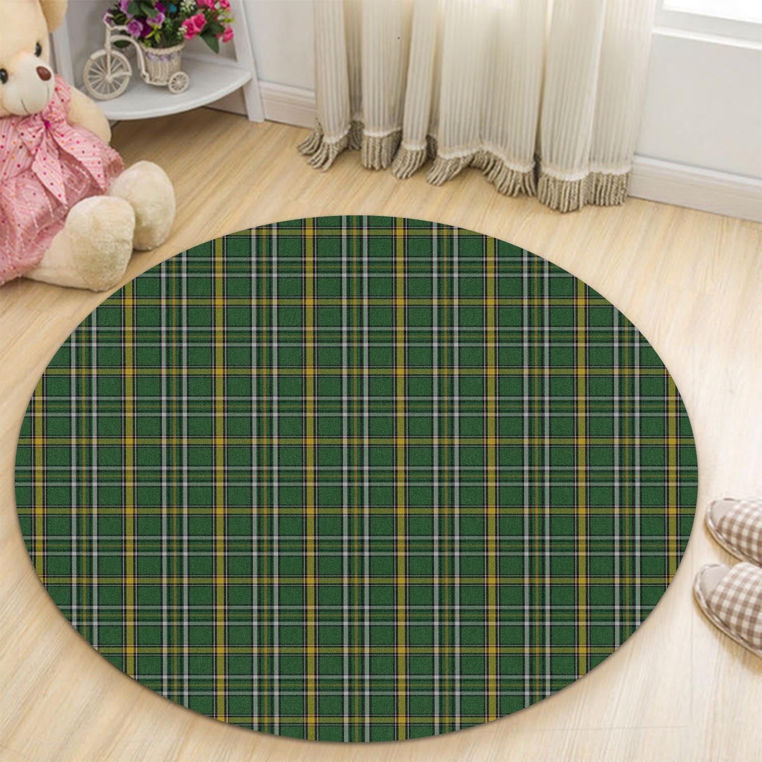 offaly-county-ireland-tartan-round-rug