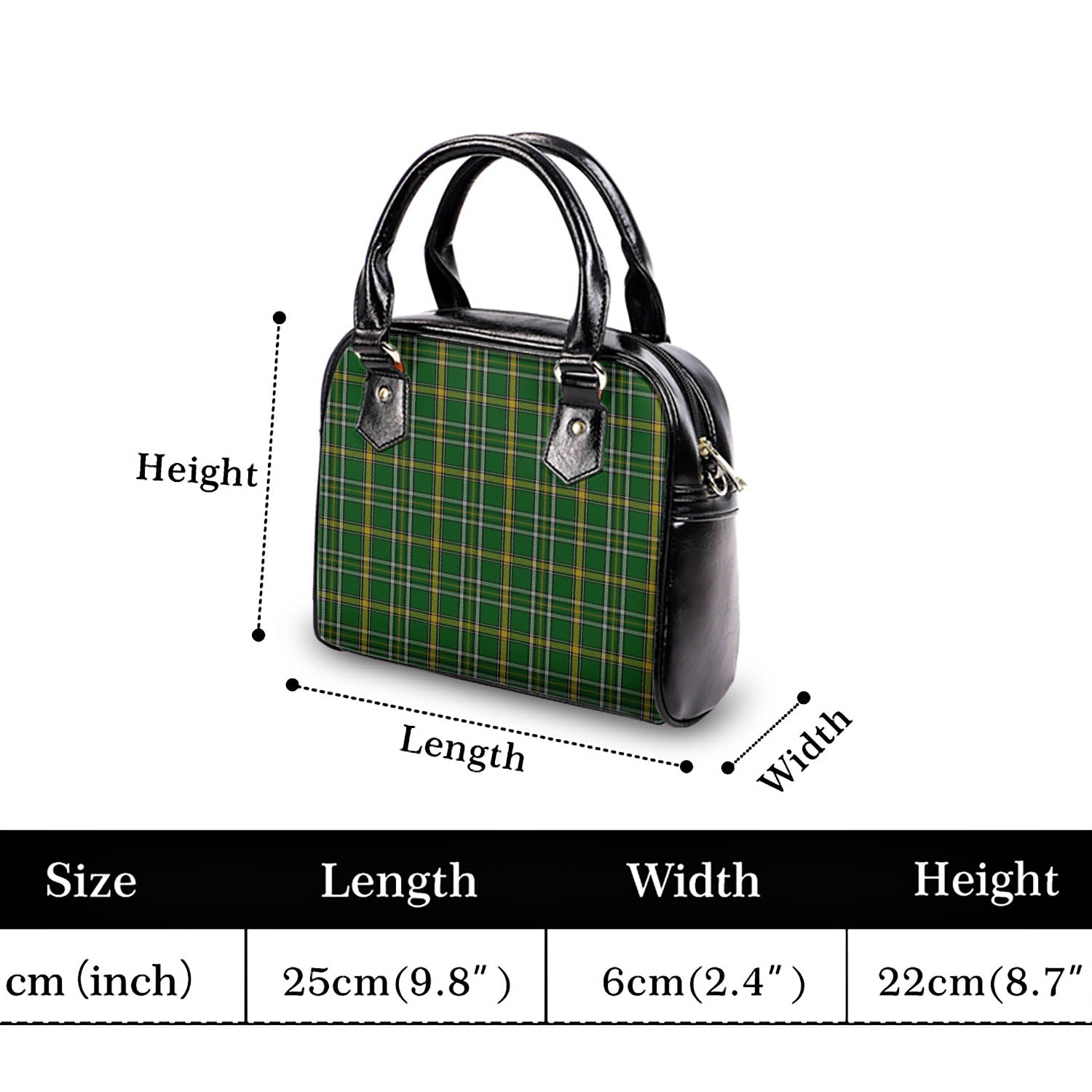 Offaly County Ireland Tartan Shoulder Handbags - Tartanvibesclothing
