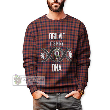 Ogilvie (Ogilvy) Tartan Sweatshirt with Family Crest DNA In Me Style