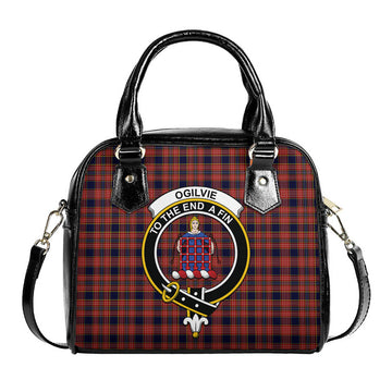 Ogilvie (Ogilvy) Tartan Shoulder Handbags with Family Crest