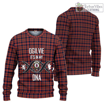 Ogilvie (Ogilvy) Tartan Ugly Sweater with Family Crest DNA In Me Style