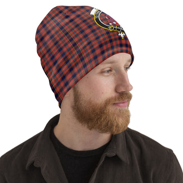 Ogilvie (Ogilvy) Tartan Beanies Hat with Family Crest