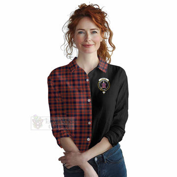 Ogilvie (Ogilvy) Tartan Women's Casual Shirt with Family Crest and Half Of Me Style