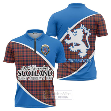 Ogilvie (Ogilvy) Family Crest Tartan Zipper Polo Shirt Celebrate Saint Andrew's Day in Style