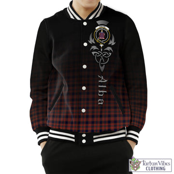 Ogilvie (Ogilvy) Tartan Baseball Jacket Featuring Alba Gu Brath Family Crest Celtic Inspired