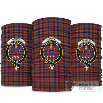 Ogilvie (Ogilvy) Tartan Neck Gaiters, Tartan Bandanas, Tartan Head Band with Family Crest