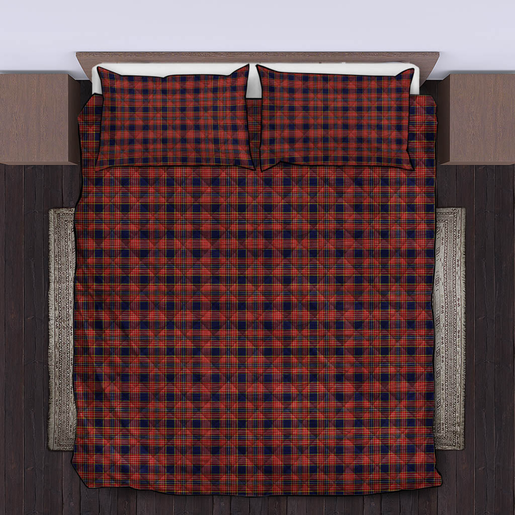 Ogilvie (Ogilvy) Tartan Quilt Bed Set King - Tartan Vibes Clothing