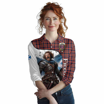 Ogilvie (Ogilvy) Crest Tartan Women's Casual Shirt Inspired by the Freedom of Scottish Warrior