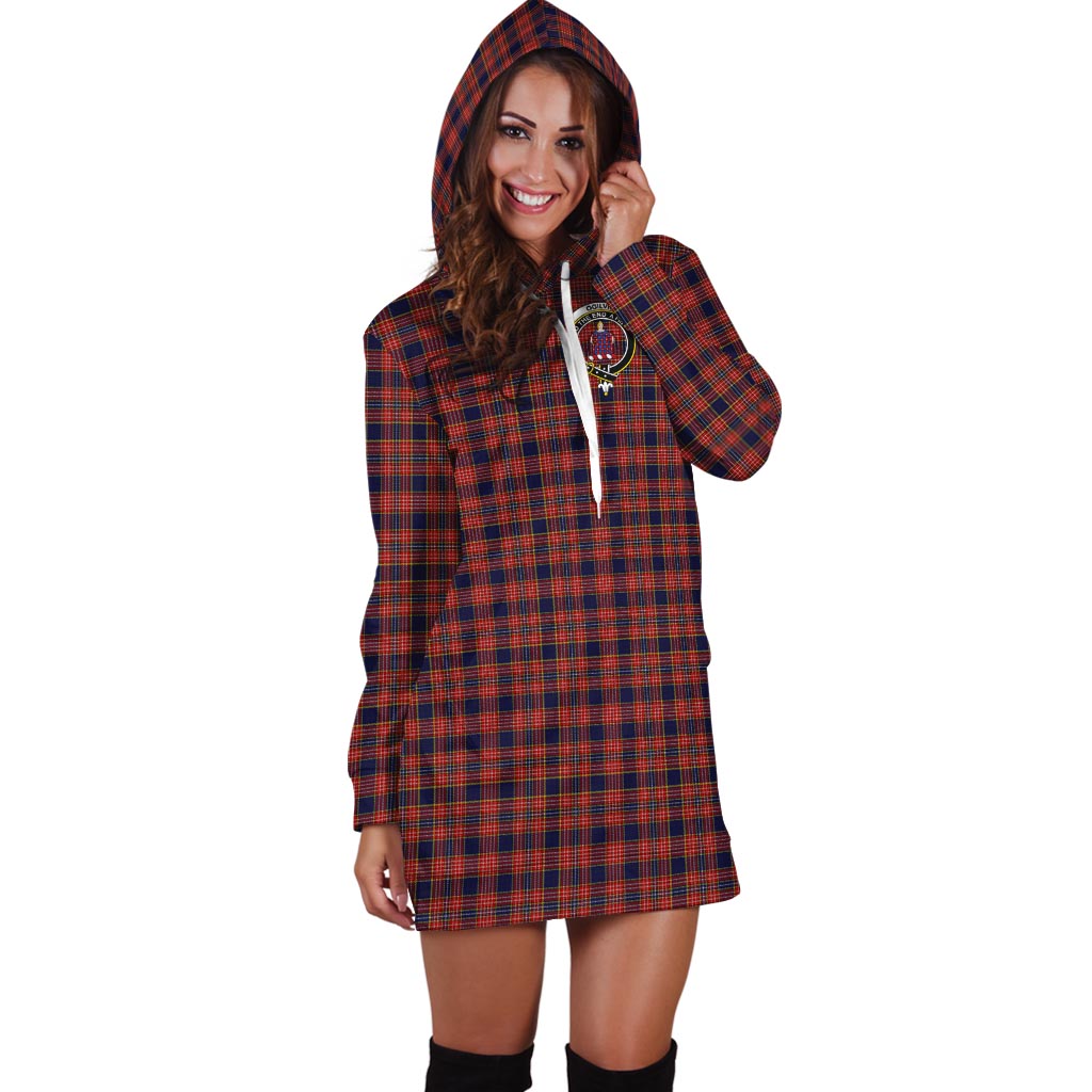 Ogilvie (Ogilvy) Tartan Hoodie Dress with Family Crest - Tartan Vibes Clothing