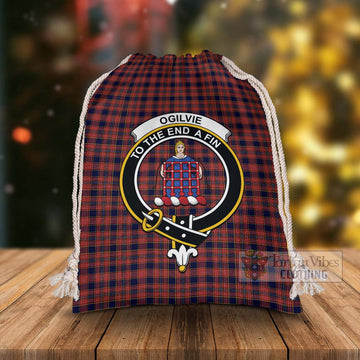 Ogilvie (Ogilvy) Tartan Christmas Santa's Bag with Family Crest