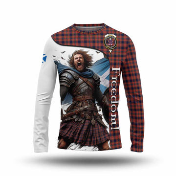 Ogilvie (Ogilvy) Crest Tartan Long Sleeve T-Shirt Inspired by the Freedom of Scottish Warrior