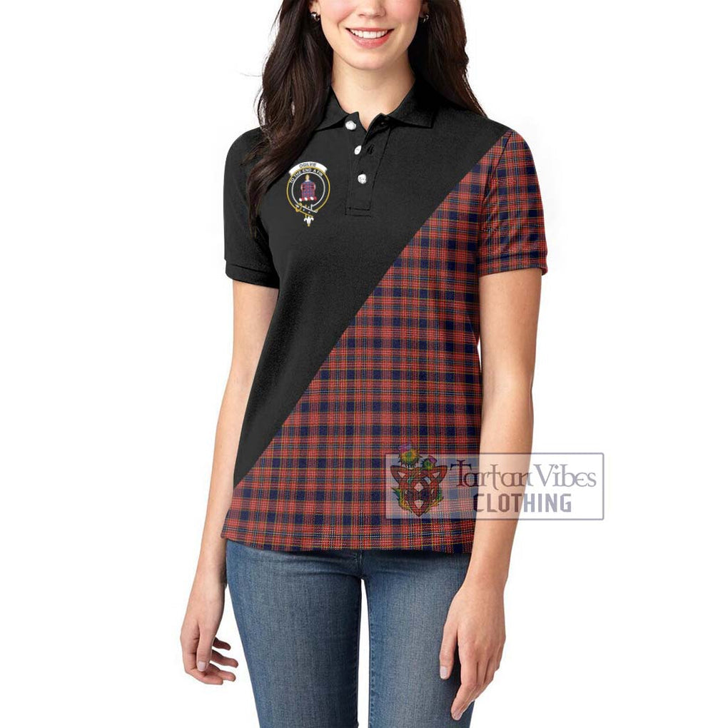 Ogilvie (Ogilvy) Tartan Women's Polo Shirt with Family Crest and Military Logo Style - Tartanvibesclothing Shop