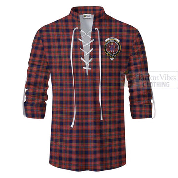 Ogilvie (Ogilvy) Tartan Ghillie Kilt Shirt with Family Crest Celtic Skull Style