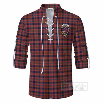 Ogilvie (Ogilvy) Tartan Ghillie Kilt Shirt with Family Crest DNA In Me Style