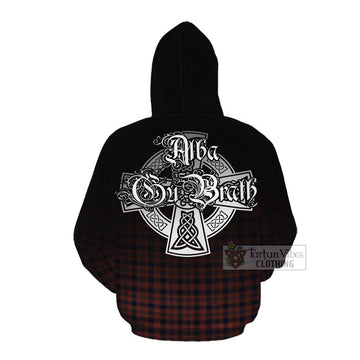 Ogilvie (Ogilvy) Tartan Cotton Hoodie Featuring Alba Gu Brath Family Crest Celtic Inspired