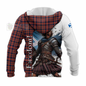 Ogilvie (Ogilvy) Crest Tartan Knitted Hoodie Inspired by the Freedom of Scottish Warrior