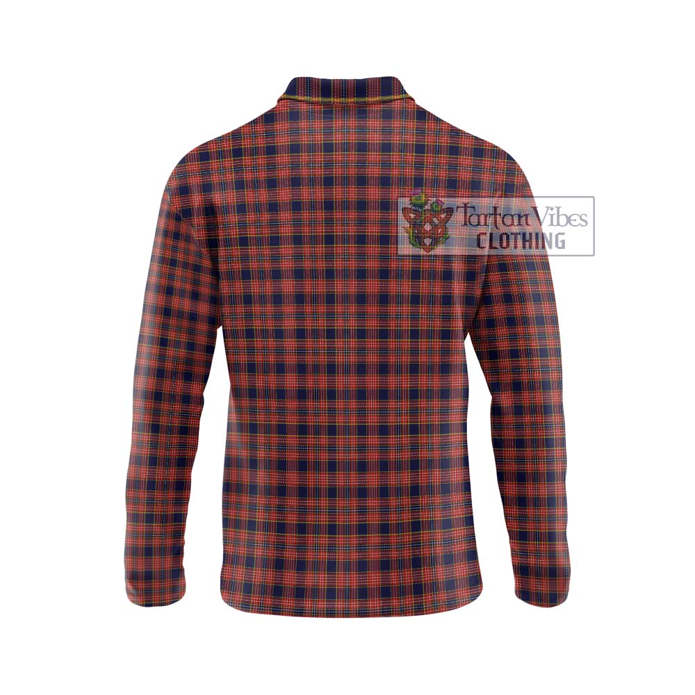 Ogilvie (Ogilvy) Tartan Long Sleeve Polo Shirt with Family Crest DNA In Me Style - Tartanvibesclothing Shop