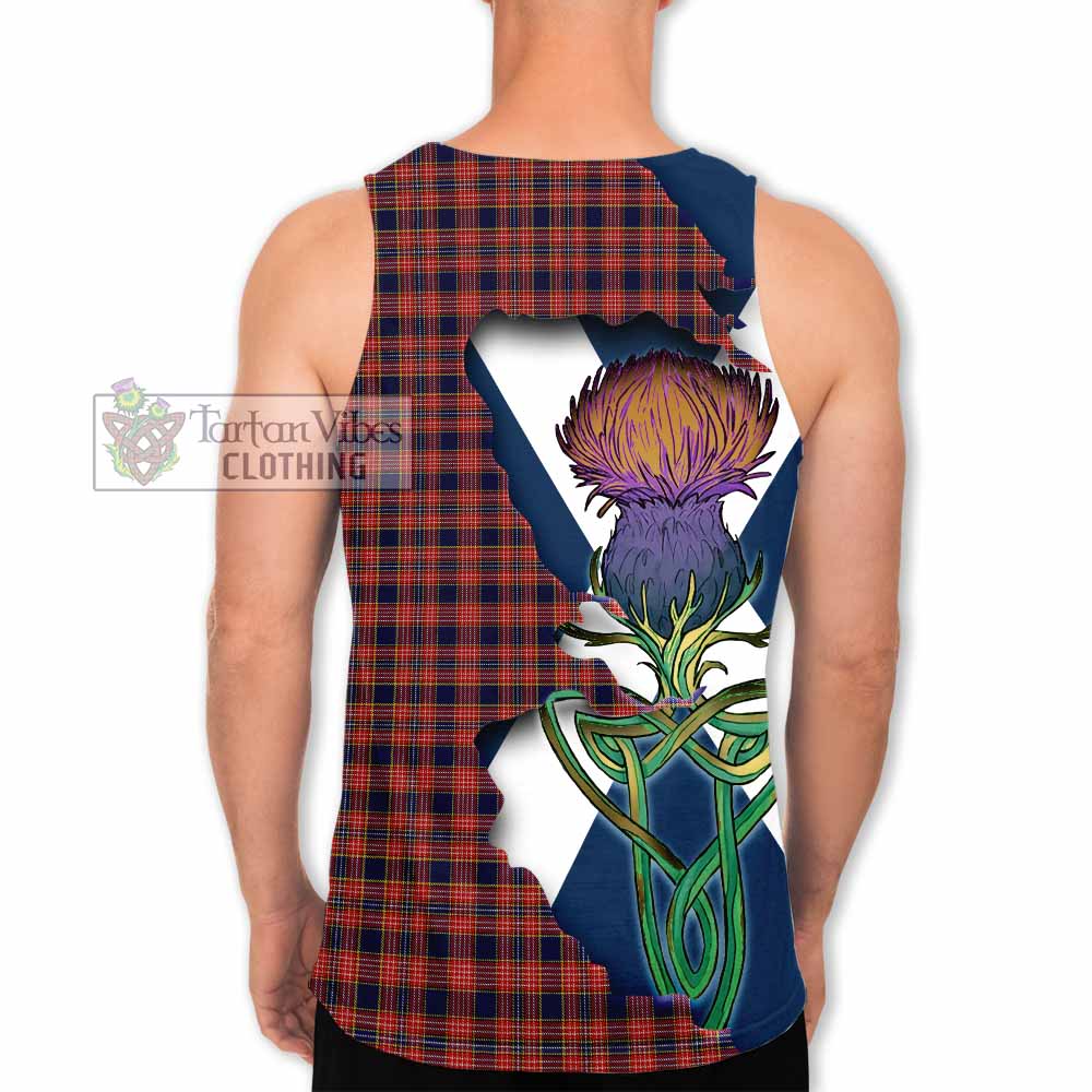 Ogilvie (Ogilvy) Tartan Family Crest Men's Tank Top Scottish Thistle Celtic Inspired - Tartan Vibes Clothing