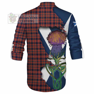 Ogilvie (Ogilvy) Tartan Family Crest Ghillie Kilt Shirt Scottish Thistle Celtic Inspired - Tartan Vibes Clothing