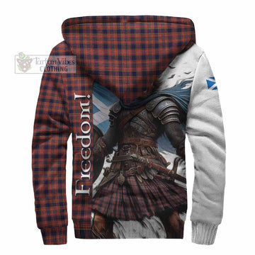 Ogilvie (Ogilvy) Crest Tartan Sherpa Hoodie Inspired by the Freedom of Scottish Warrior