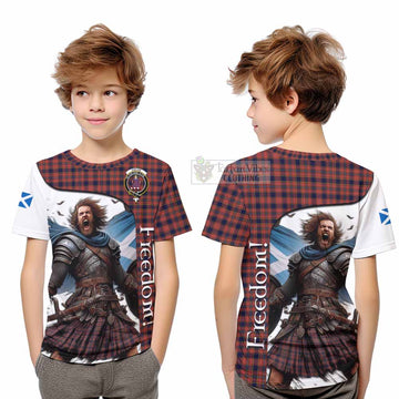 Ogilvie (Ogilvy) Crest Tartan Kid T-Shirt Inspired by the Freedom of Scottish Warrior