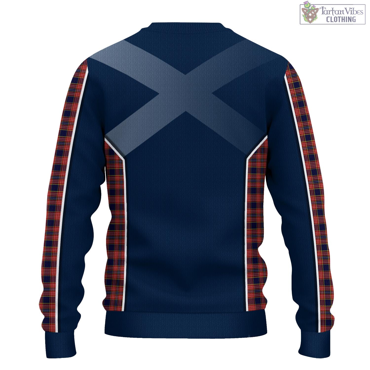 Tartan Vibes Clothing Ogilvie (Ogilvy) Tartan Knitted Sweatshirt with Family Crest and Scottish Thistle Vibes Sport Style