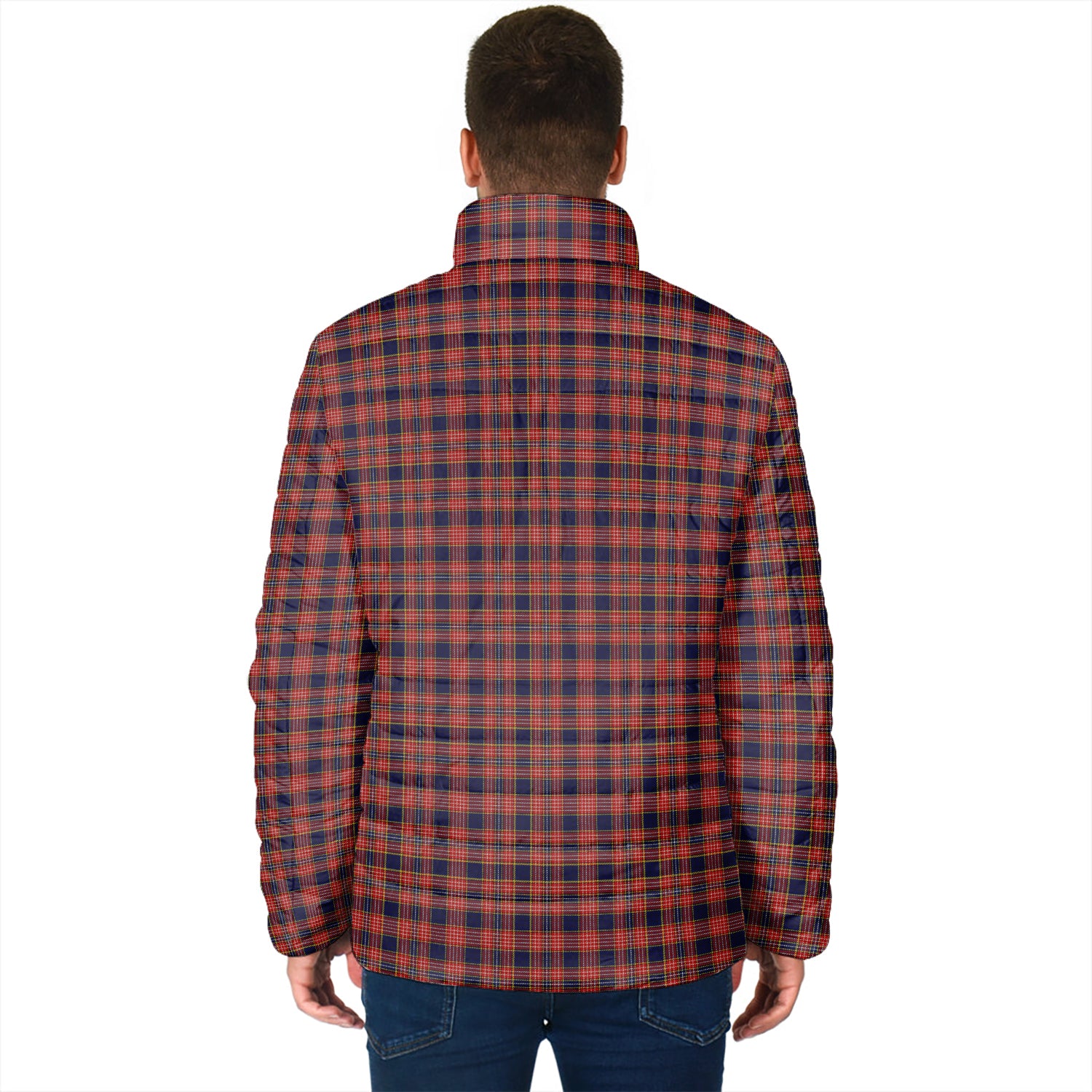 Ogilvie (Ogilvy) Tartan Padded Jacket with Family Crest - Tartan Vibes Clothing