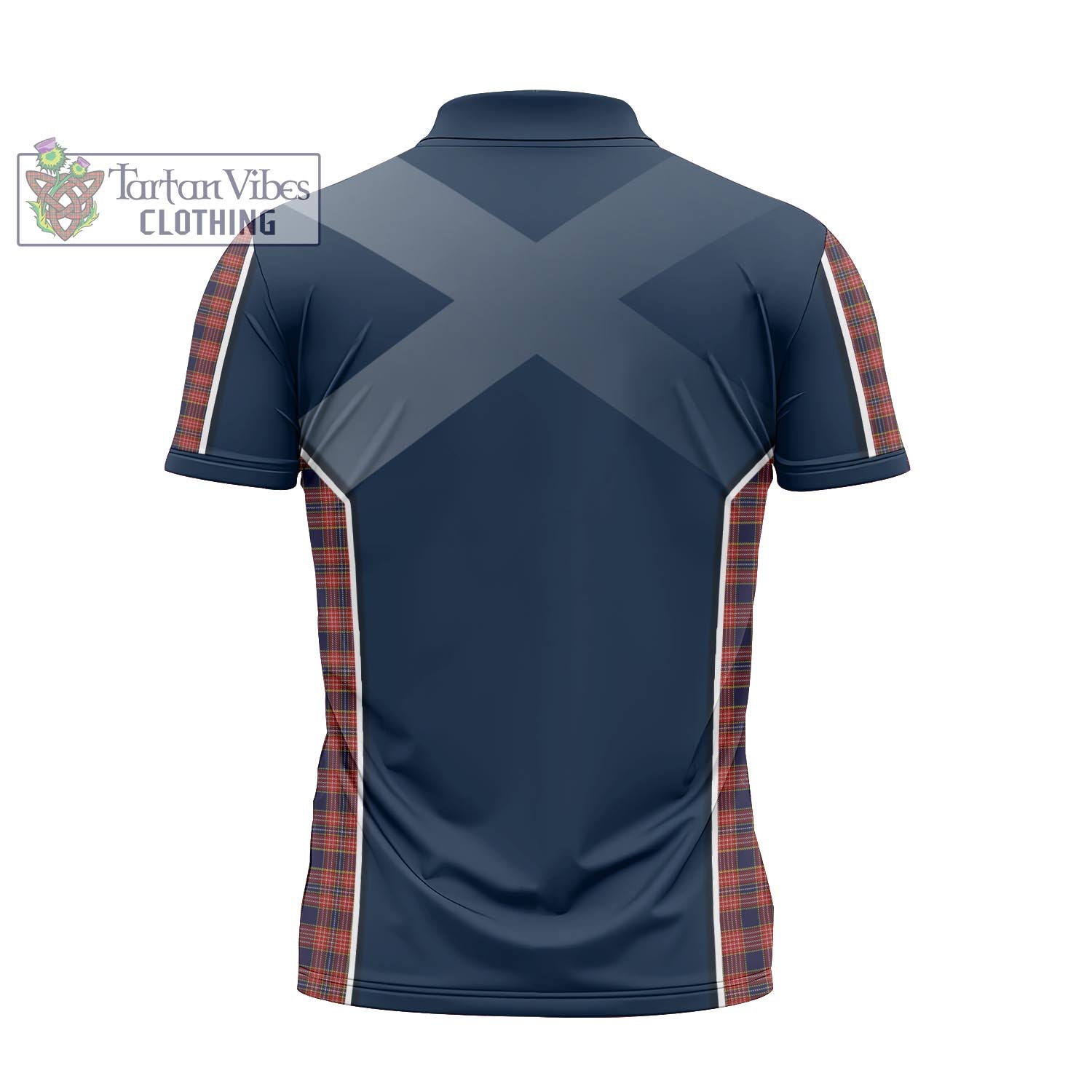 Tartan Vibes Clothing Ogilvie (Ogilvy) Tartan Zipper Polo Shirt with Family Crest and Scottish Thistle Vibes Sport Style