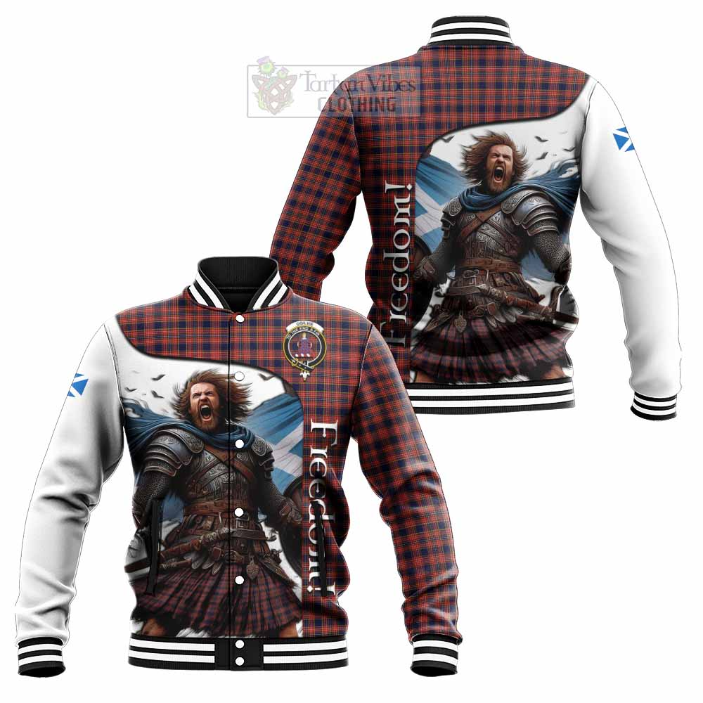 Tartan Vibes Clothing Ogilvie (Ogilvy) Crest Tartan Baseball Jacket Inspired by the Freedom of Scottish Warrior