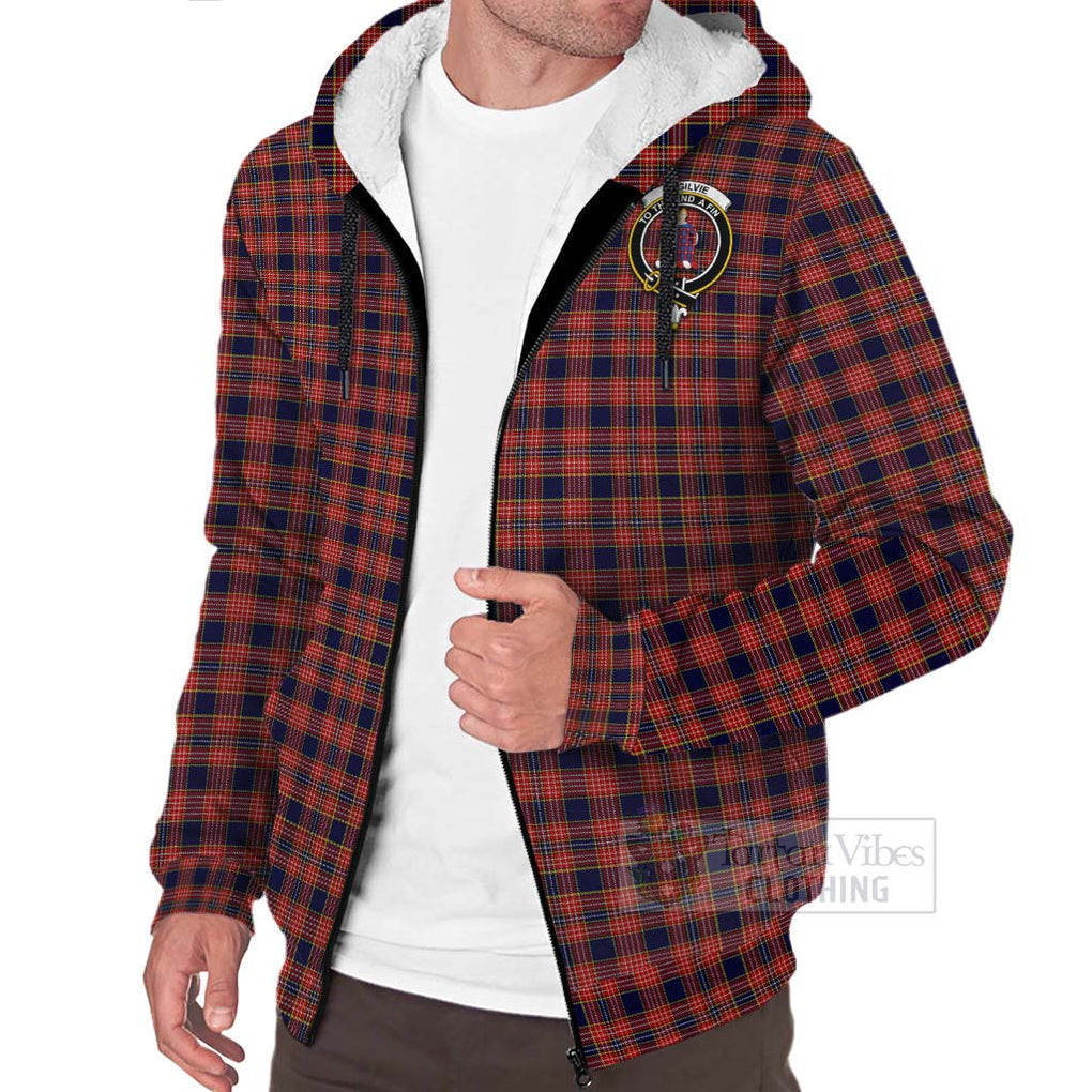 Tartan Vibes Clothing Ogilvie (Ogilvy) Tartan Sherpa Hoodie with Family Crest Celtic Skull Style