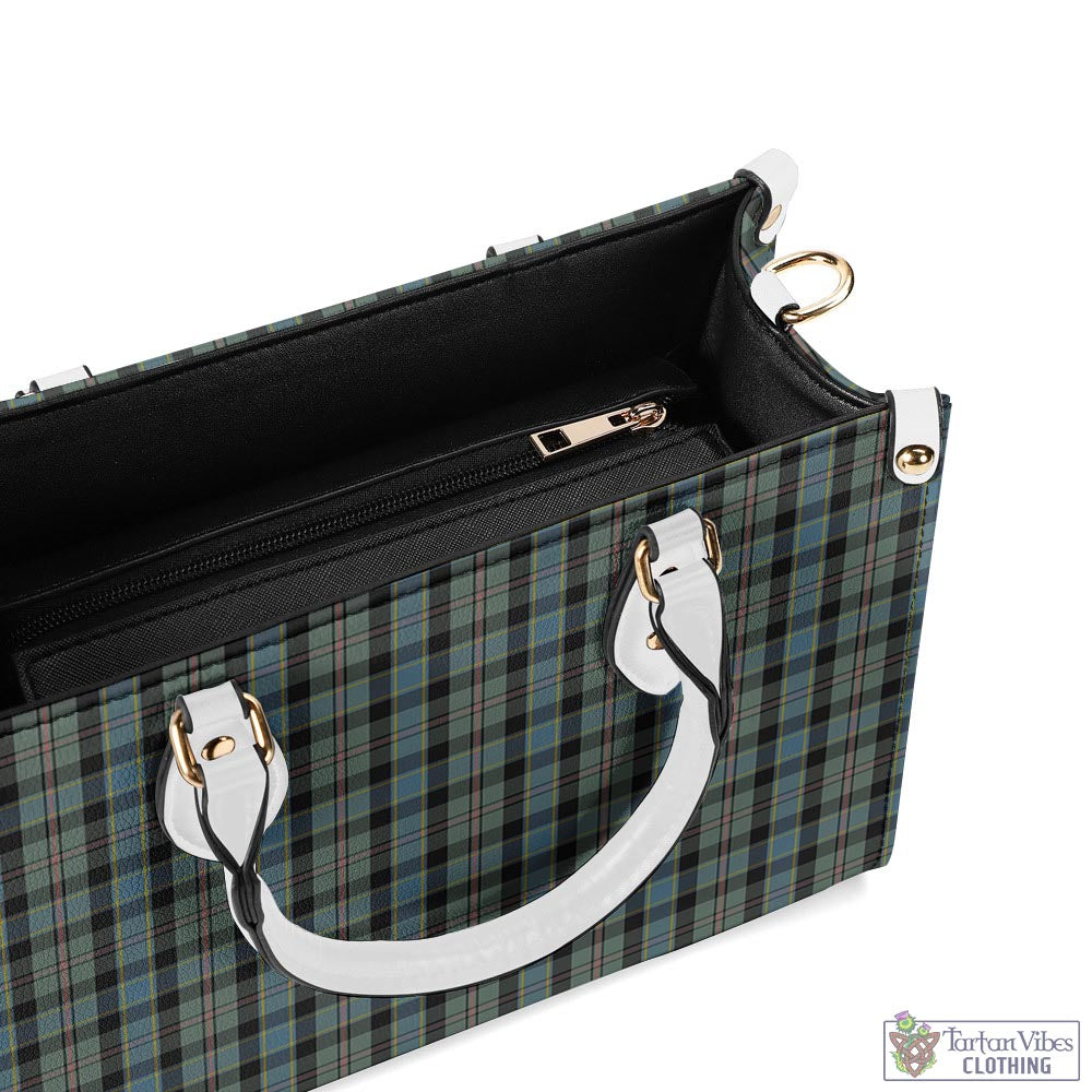 Tartan Vibes Clothing Ogilvie (Ogilvy) Hunting Tartan Luxury Leather Handbags