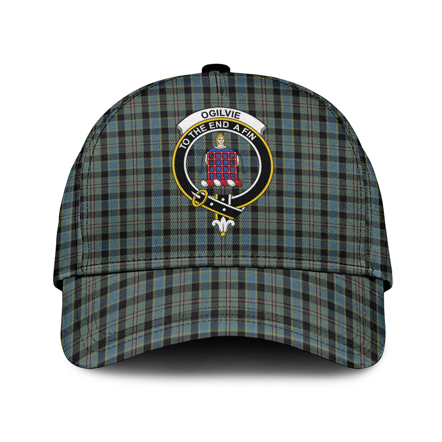 Ogilvie (Ogilvy) Hunting Tartan Classic Cap with Family Crest Classic Cap Universal Fit - Tartan Vibes Clothing