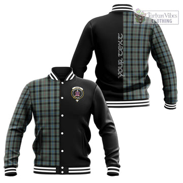 Ogilvie (Ogilvy) Hunting Tartan Baseball Jacket with Family Crest and Half Of Me Style