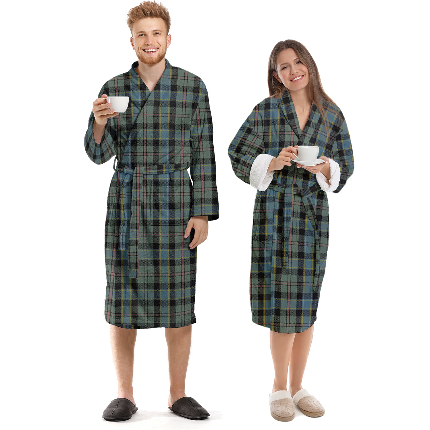 Ogilvie (Ogilvy) Hunting Tartan Bathrobe Unisex S - Tartan Vibes Clothing