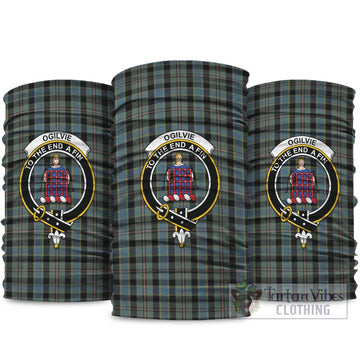 Ogilvie (Ogilvy) Hunting Tartan Neck Gaiters, Tartan Bandanas, Tartan Head Band with Family Crest