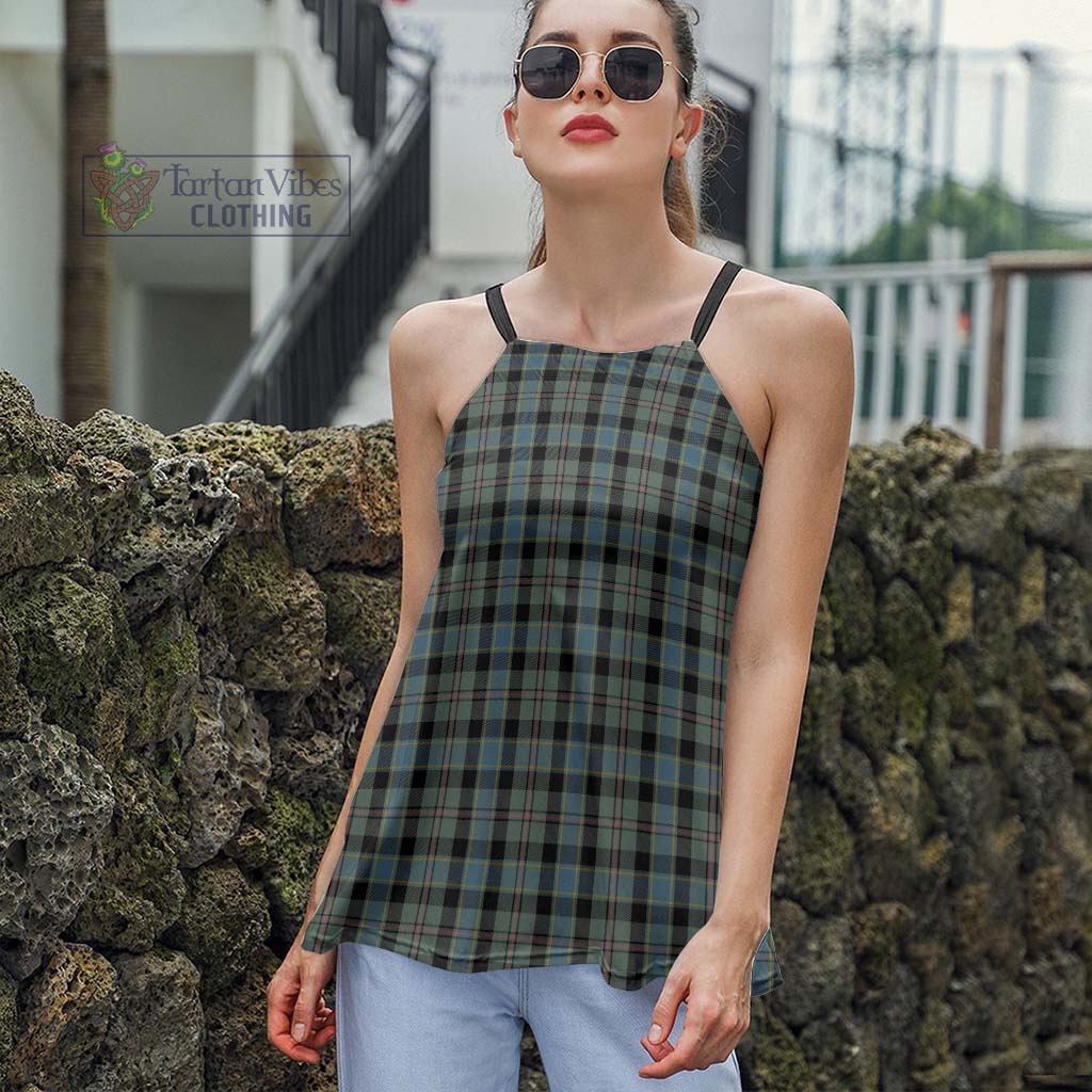 Tartan Vibes Clothing Ogilvie (Ogilvy) Hunting Tartan Loose Halter Neck Camisole