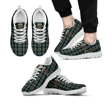 Ogilvie (Ogilvy) Hunting Tartan Sneakers with Family Crest