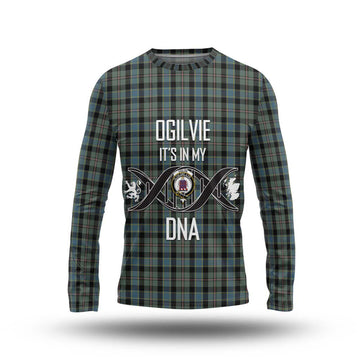 Ogilvie (Ogilvy) Hunting Tartan Long Sleeve T-Shirt with Family Crest DNA In Me Style