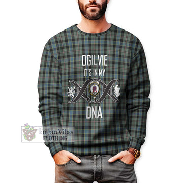 Ogilvie (Ogilvy) Hunting Tartan Sweatshirt with Family Crest DNA In Me Style