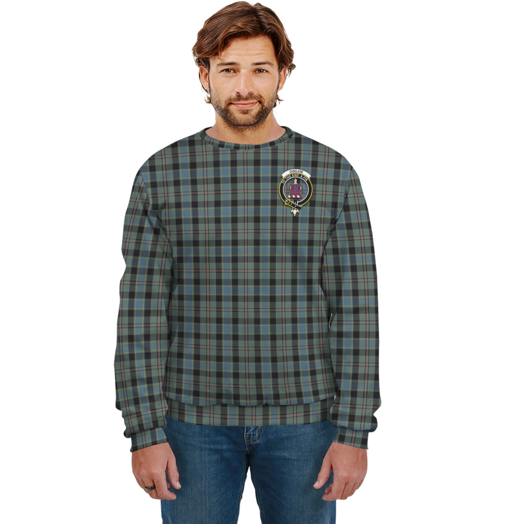 Ogilvie (Ogilvy) Hunting Tartan Sweatshirt with Family Crest Unisex - Tartan Vibes Clothing