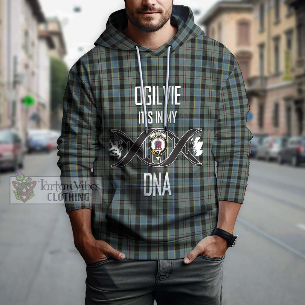 Ogilvie (Ogilvy) Hunting Tartan Hoodie with Family Crest DNA In Me Style Pullover Hoodie - Tartanvibesclothing Shop