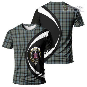 Ogilvie (Ogilvy) Hunting Tartan T-Shirt with Family Crest Circle Style