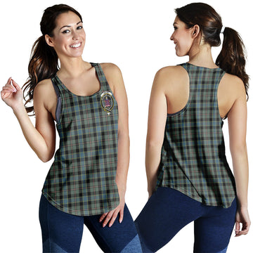 Ogilvie (Ogilvy) Hunting Tartan Women Racerback Tanks with Family Crest