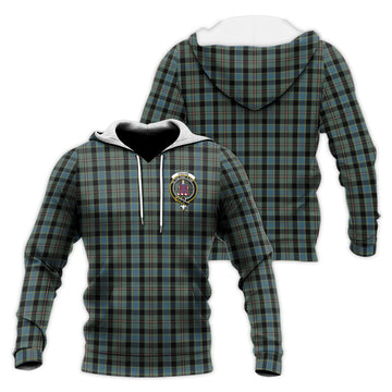 Ogilvie (Ogilvy) Hunting Tartan Knitted Hoodie with Family Crest