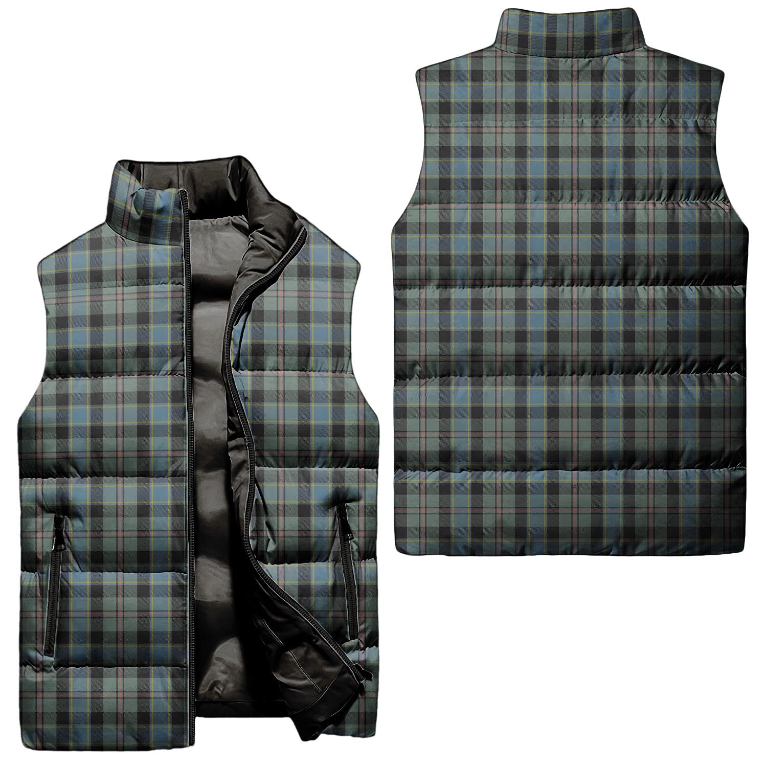 Ogilvie (Ogilvy) Hunting Tartan Sleeveless Puffer Jacket Unisex - Tartanvibesclothing