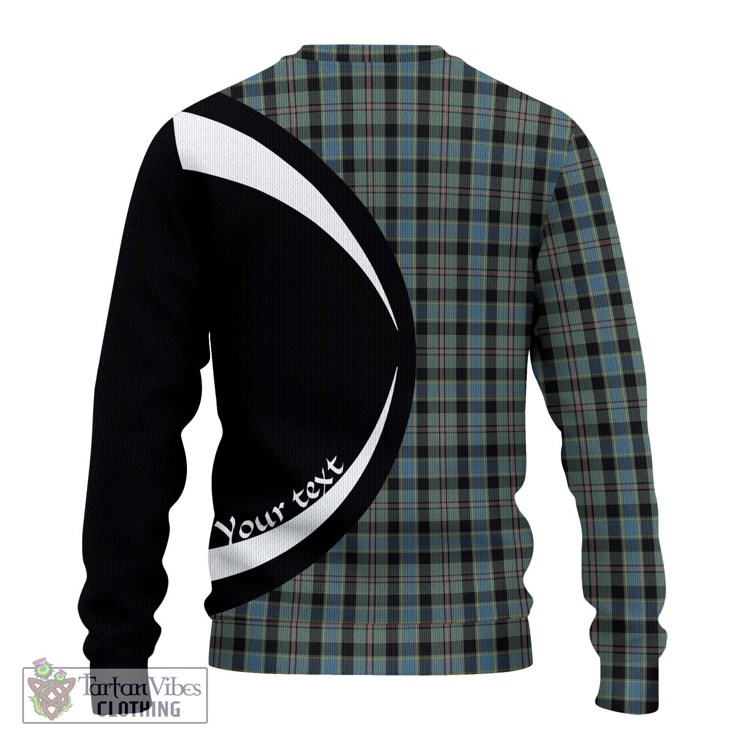 Ogilvie (Ogilvy) Hunting Tartan Knitted Sweater with Family Crest Circle Style - Tartan Vibes Clothing