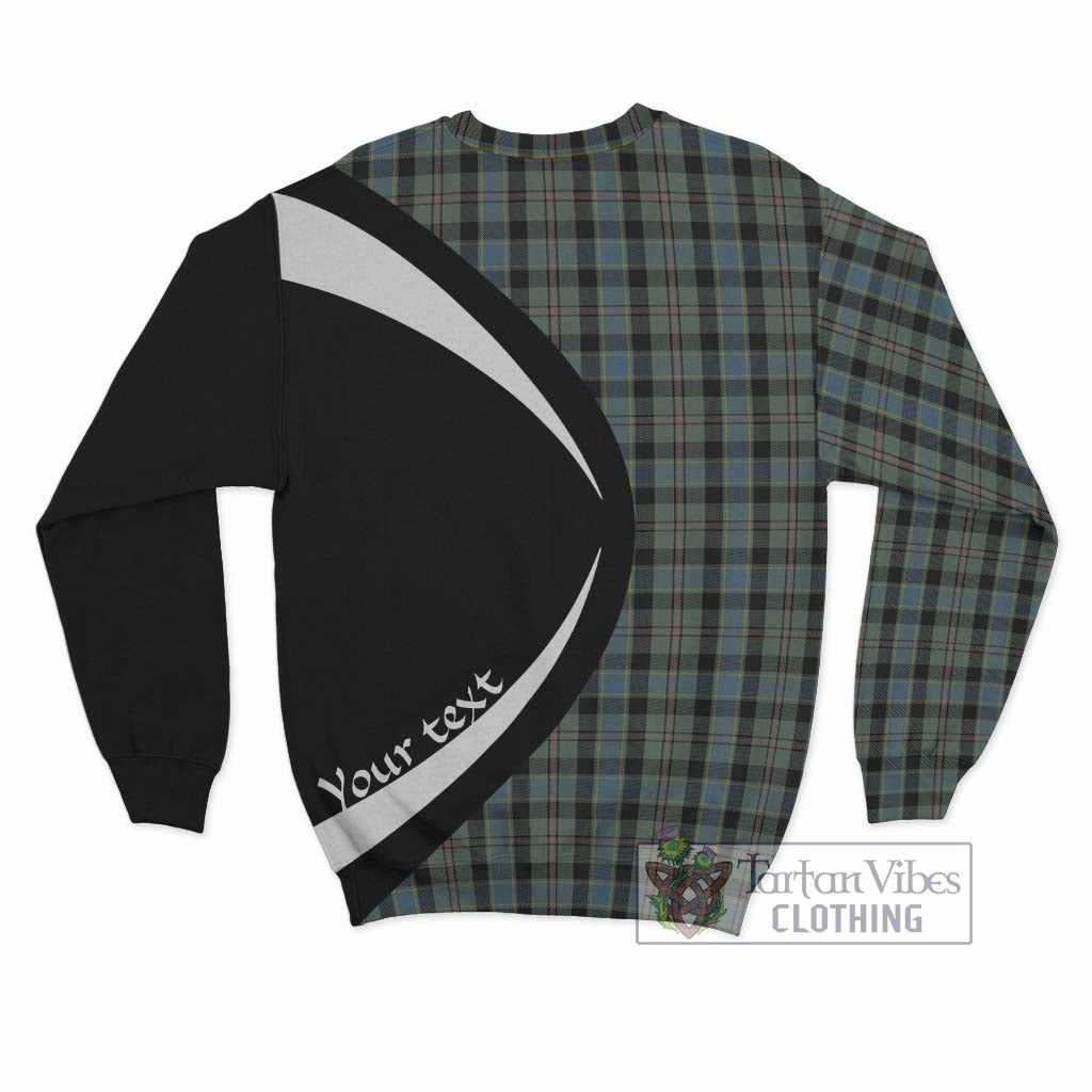 Ogilvie (Ogilvy) Hunting Tartan Sweatshirt with Family Crest Circle Style - Tartan Vibes Clothing